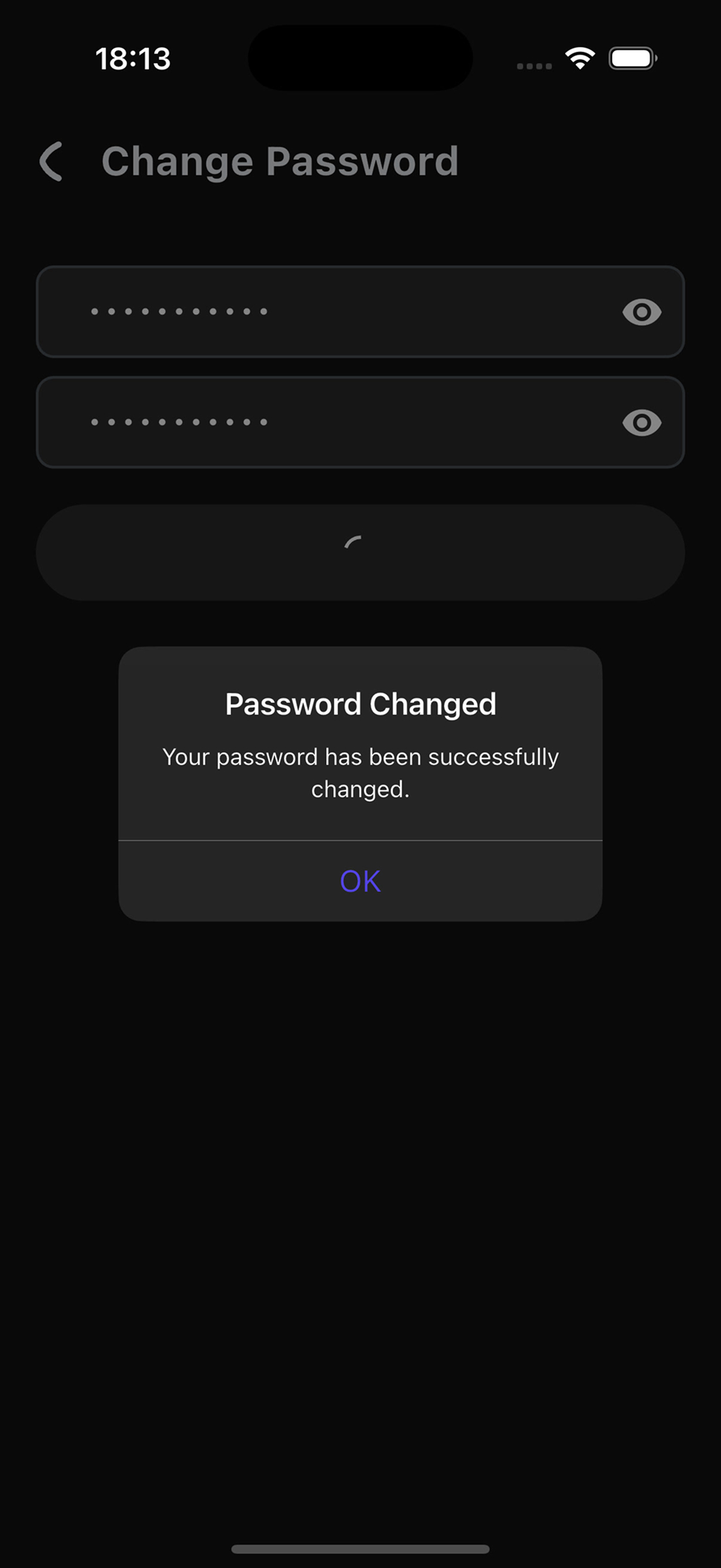 Password changed