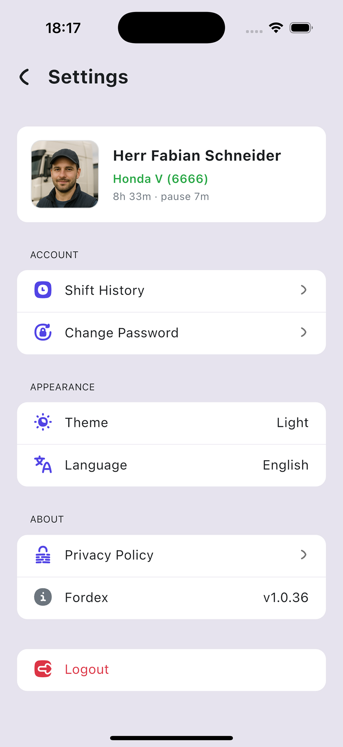 Light theme